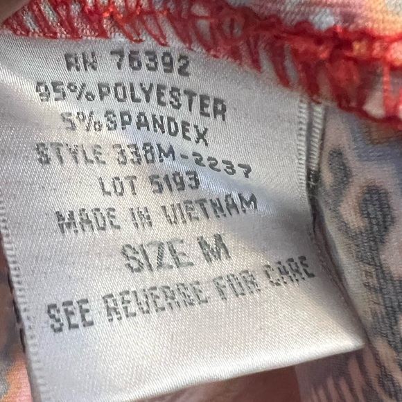 Olivia Matthews Red Mixed-Print Handkerchief Hem Dress - Picture 4 of 4